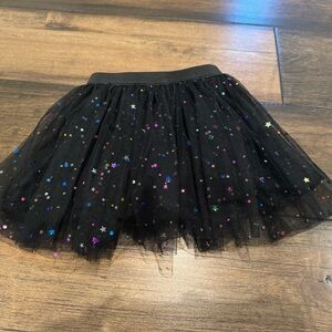 Sweet wink tulle skirt, black with glitter stars size 2 to 6 years